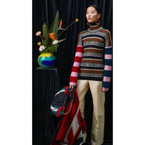 Colville Striped Turtleneck Sweater, Size Medium - Picture 12 of 12